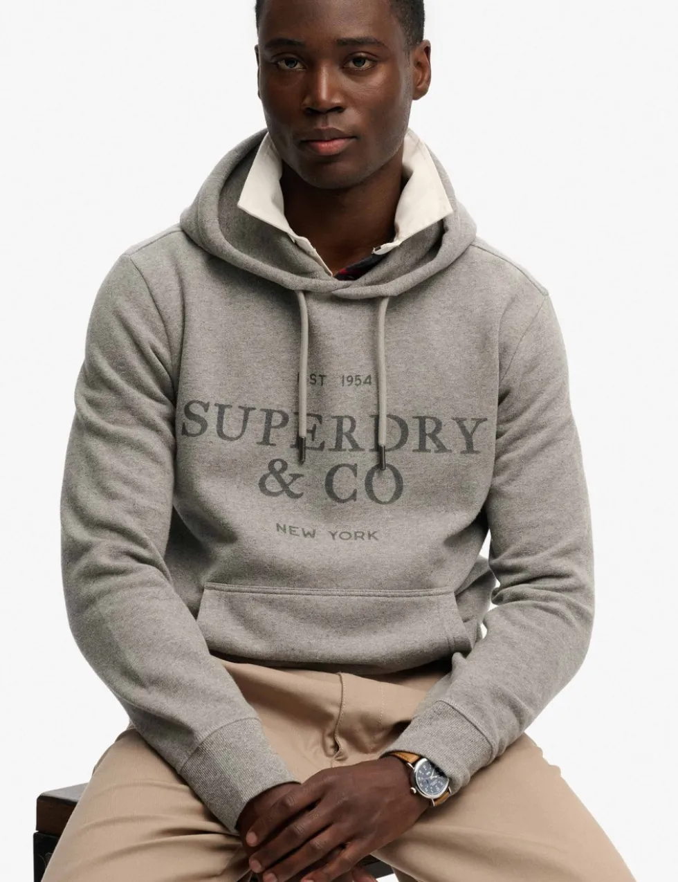 Pure Cotton Logo Drawstring Hoodie