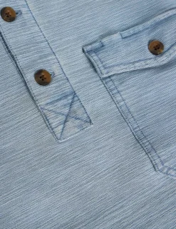 Pure Cotton Long Sleeve Polo Shirt