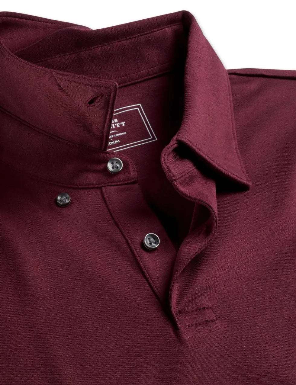 Pure Cotton Long Sleeve Polo Shirt