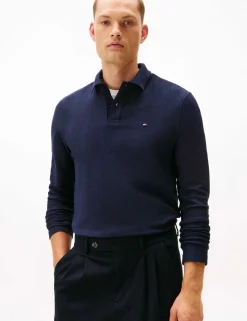 Pure Cotton Long Sleeve Polo Shirt