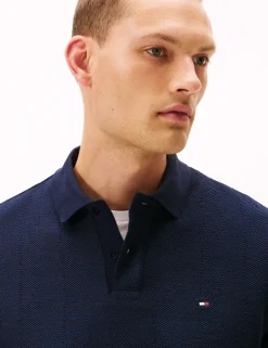 Pure Cotton Long Sleeve Polo Shirt