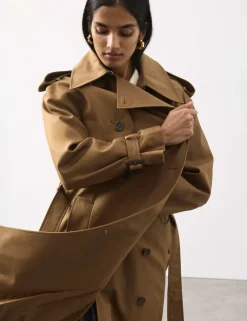 Pure Cotton Longline Trench Coat