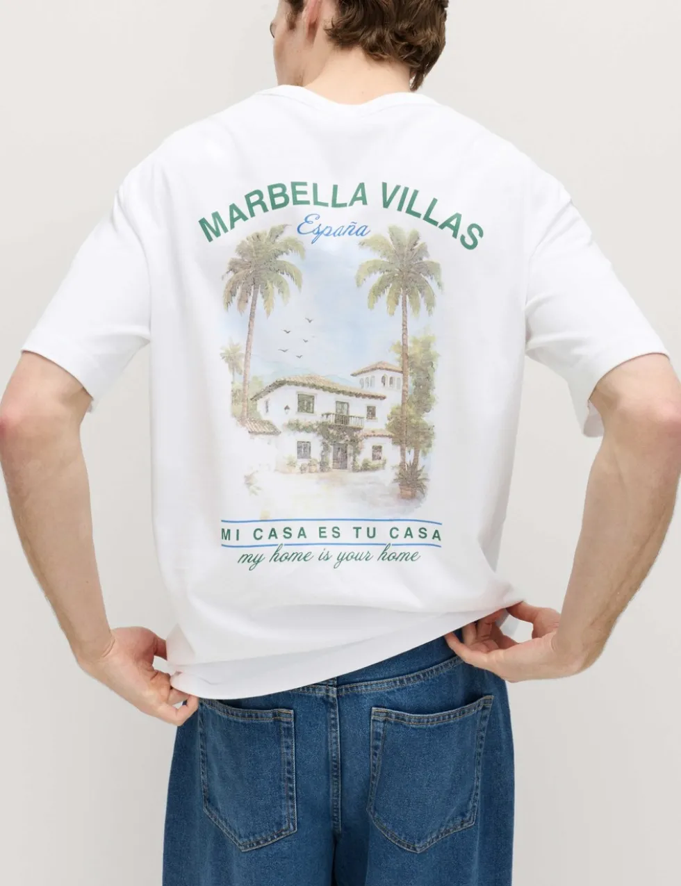 Pure Cotton Marbella Villas Graphic T-Shirt