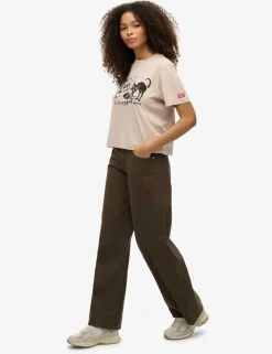 Pure Cotton Mid Rise Wide Leg Jeans