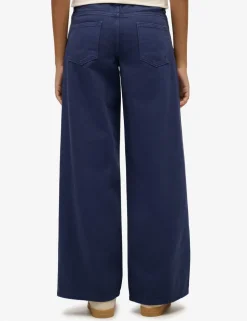 Pure Cotton Mid Rise Wide Leg Jeans