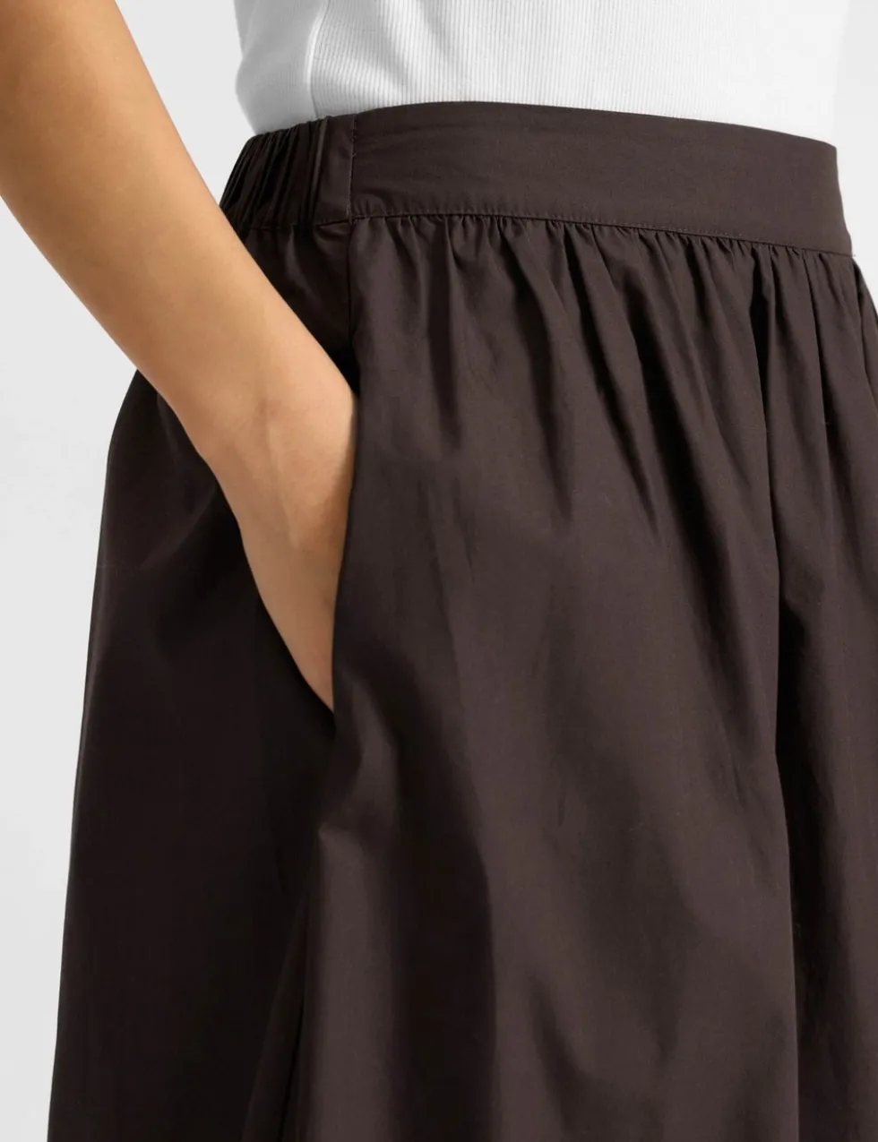 Pure Cotton Midaxi A-Line Skirt