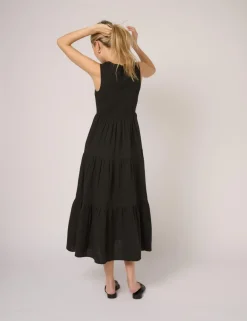 Pure Cotton Midaxi Tiered Dress
