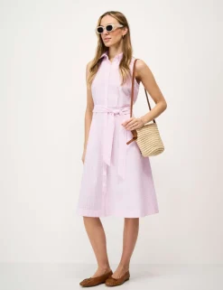 Pure Cotton Midi Shirt Dress