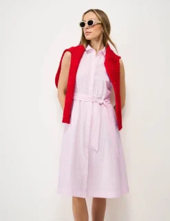 Pure Cotton Midi Shirt Dress