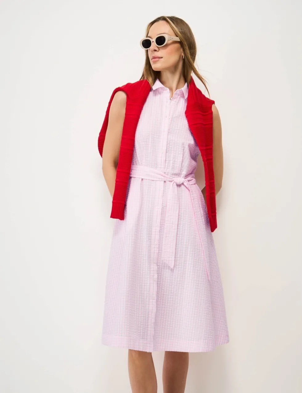 Pure Cotton Midi Shirt Dress