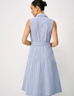 Pure Cotton Midi Shirt Dress