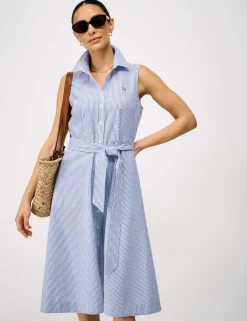 Pure Cotton Midi Shirt Dress