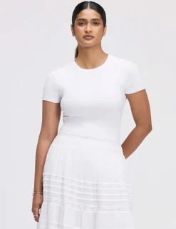 Pure Cotton Midi Tiered Skirt