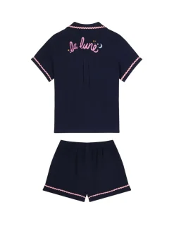 Pure Cotton Moon Embroidery Ric Rac Shortie Set