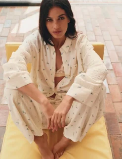 Pure Cotton Muslin Printed Pyjama Top