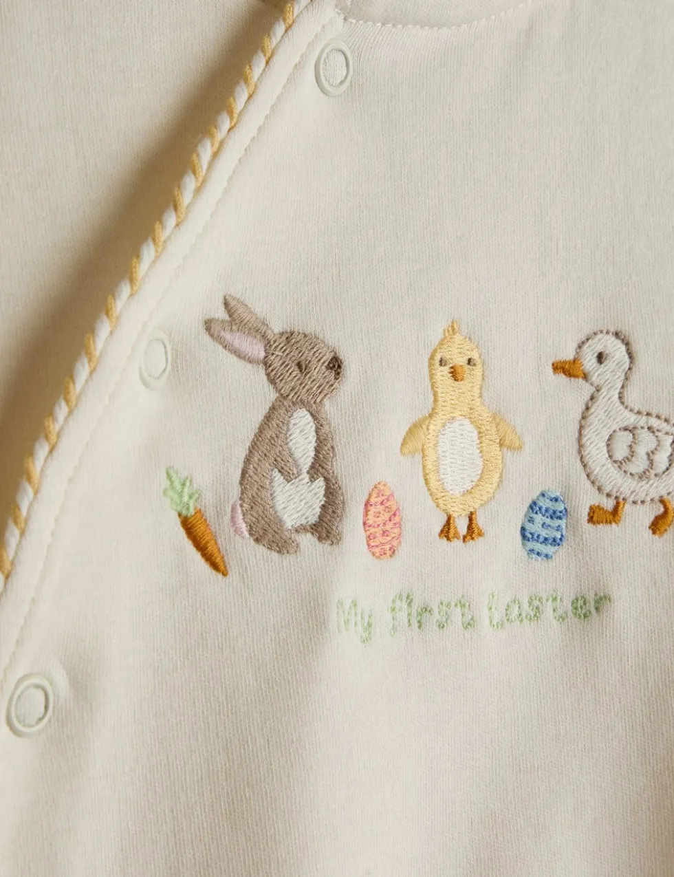 Pure Cotton My First Easter Sleepsuit (0-12 Mths)