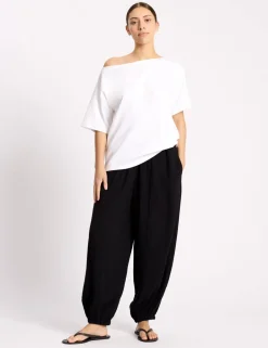Pure Cotton Off The Shoulder T-Shirt