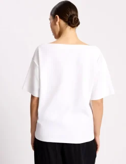 Pure Cotton Off The Shoulder T-Shirt