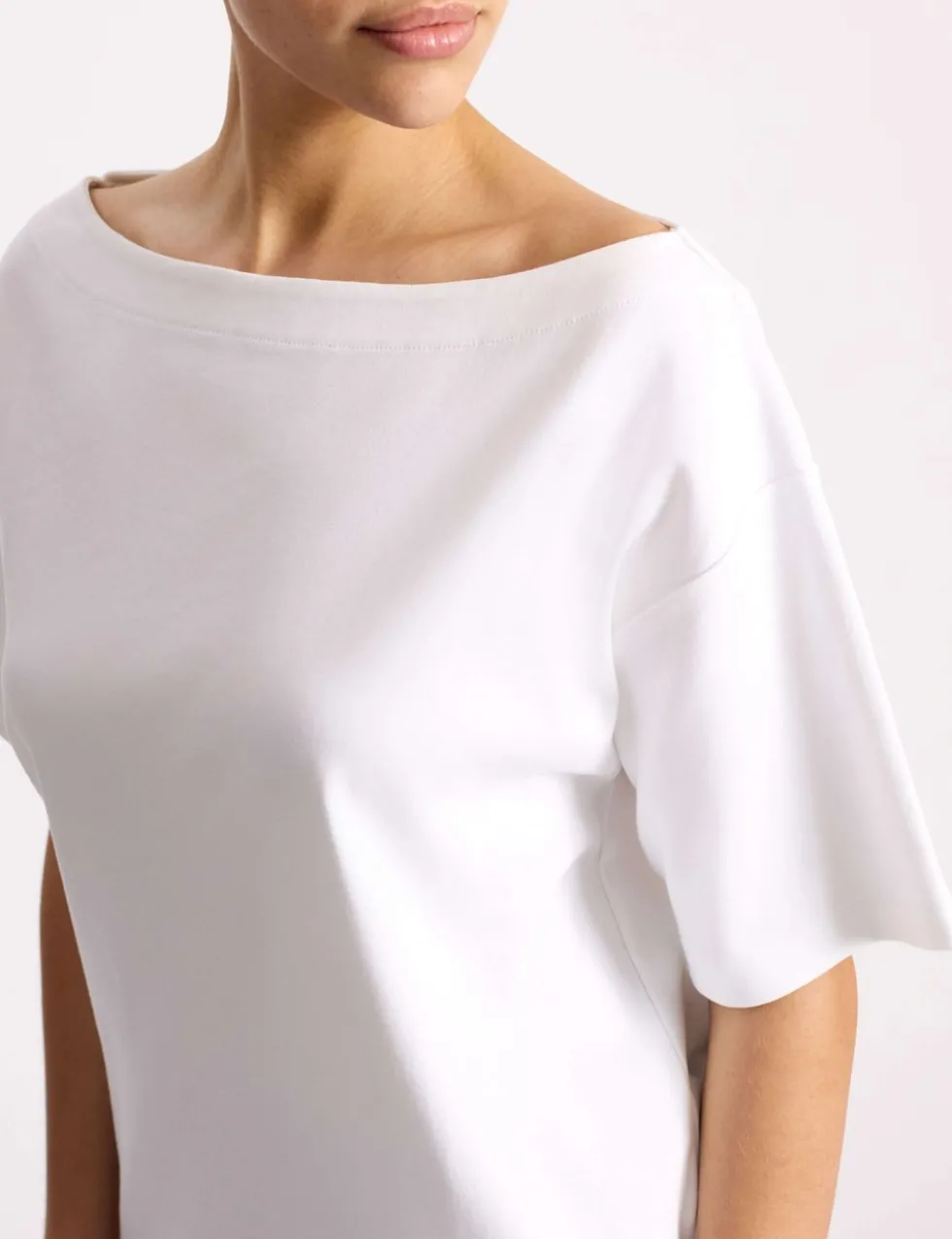 Pure Cotton Off The Shoulder T-Shirt
