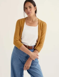 Pure Cotton Open Front Cardigan