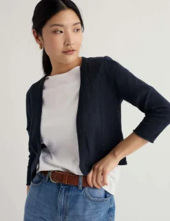 Pure Cotton Open Front Cardigan