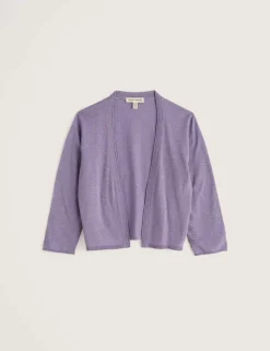 Pure Cotton Open Front Cardigan