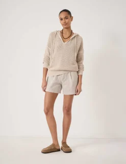 Pure Cotton Openstitch V-Neck Hoodie