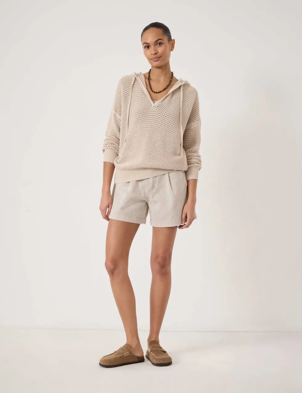 Pure Cotton Openstitch V-Neck Hoodie