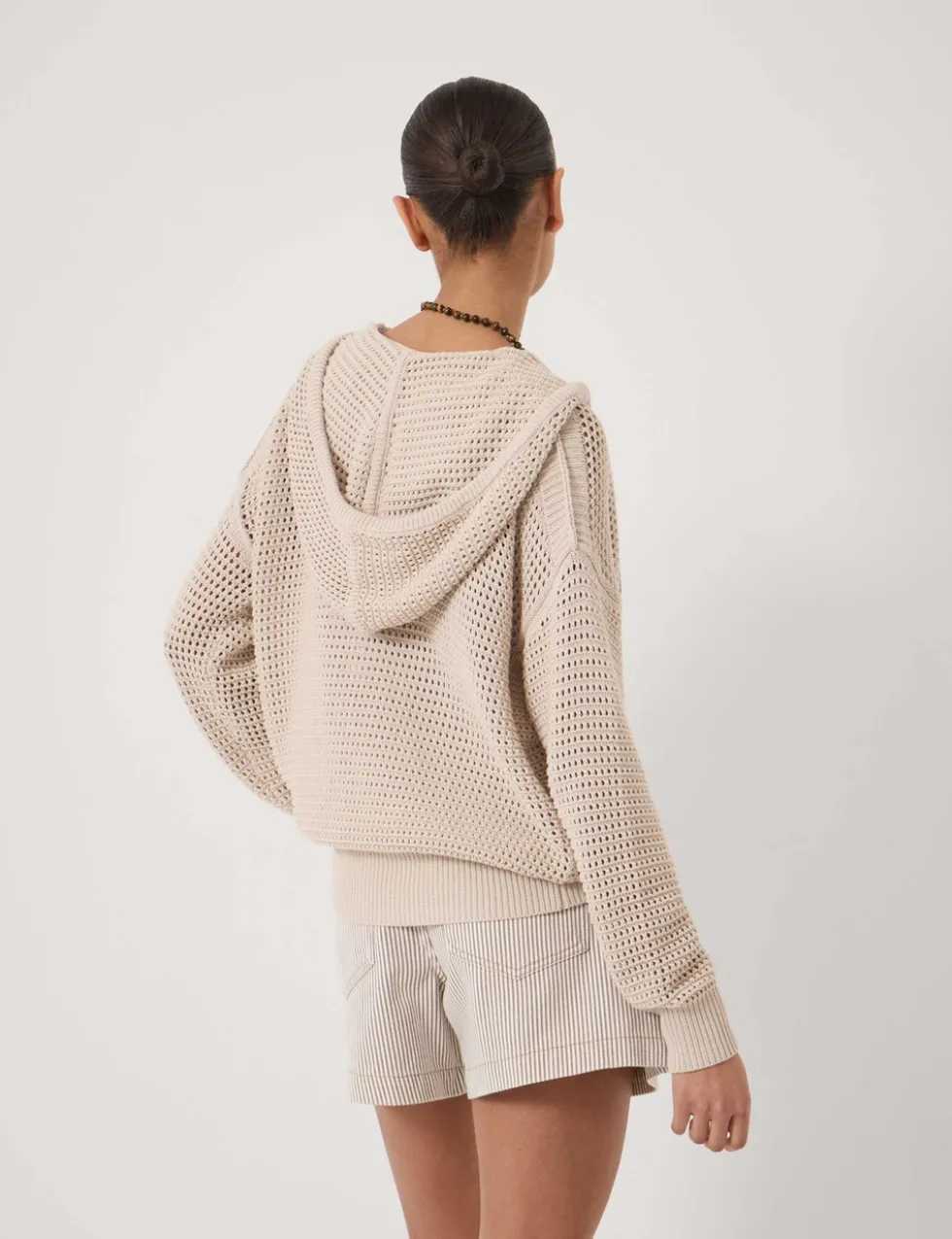 Pure Cotton Openstitch V-Neck Hoodie
