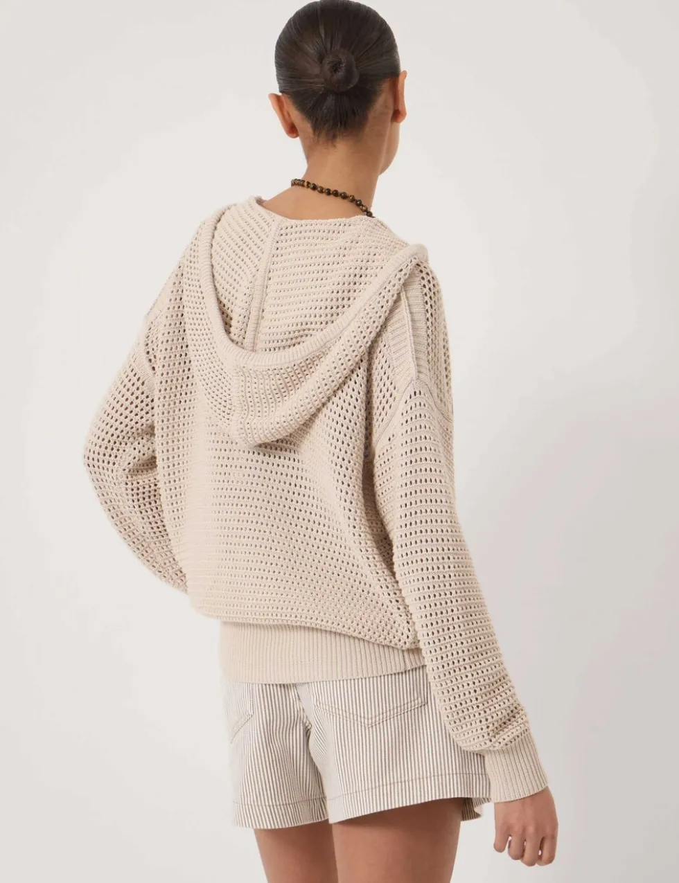 Pure Cotton Openstitch V-Neck Hoodie