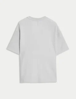 Pure Cotton Ottoman Textured T-shirt (6-16 Yrs)