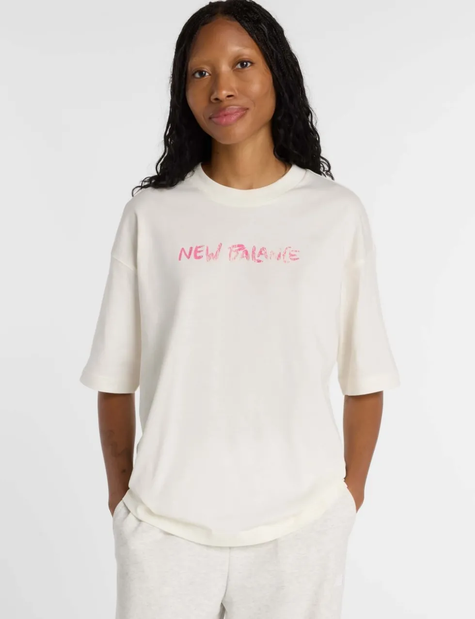 Pure Cotton Oversized Script Graphic T-Shirt