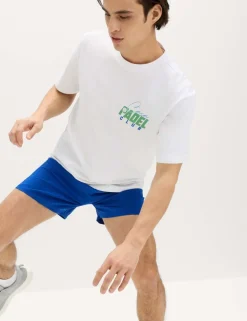 Pure Cotton Padel Graphic Crew Neck T-Shirt