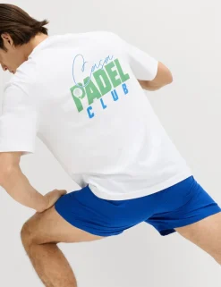 Pure Cotton Padel Graphic Crew Neck T-Shirt