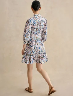 Pure Cotton Paisley Mini Tiered Dress