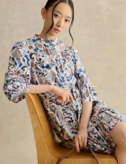Pure Cotton Paisley Mini Tiered Dress