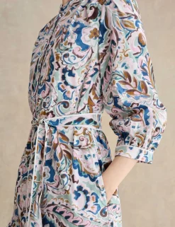 Pure Cotton Paisley Mini Tiered Dress