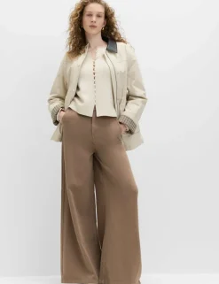 Pure Cotton Palazzo Trousers