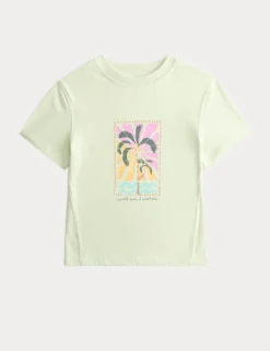 Pure Cotton Palm Print T-Shirt (2-8 Yrs)