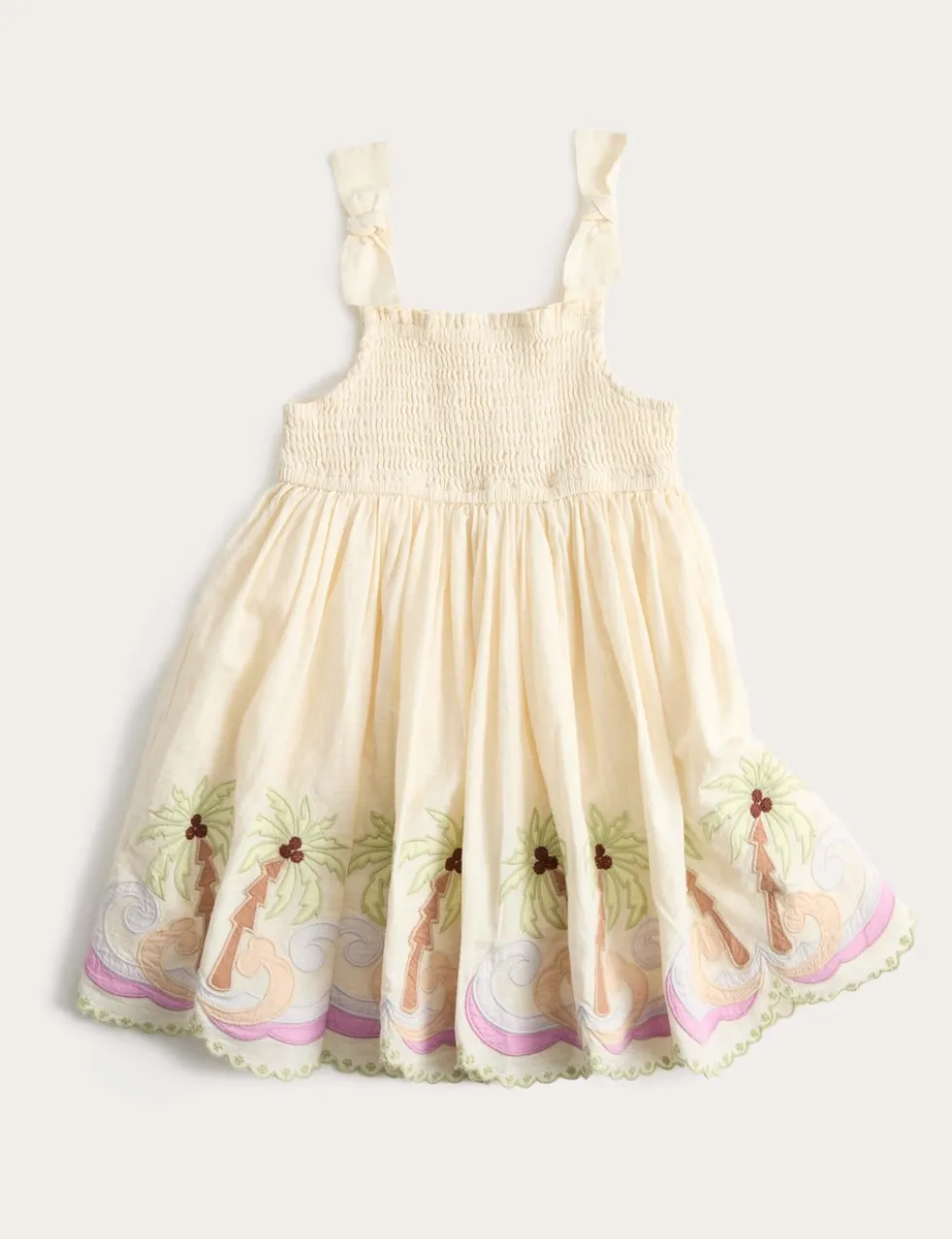 Pure Cotton Palm Tree Sleeveless Dress (2-10 Yrs)