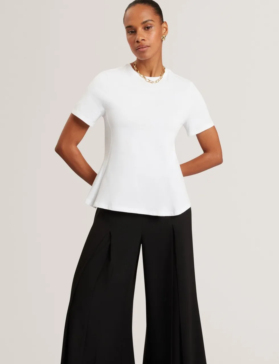 Pure Cotton Panel Detail Top