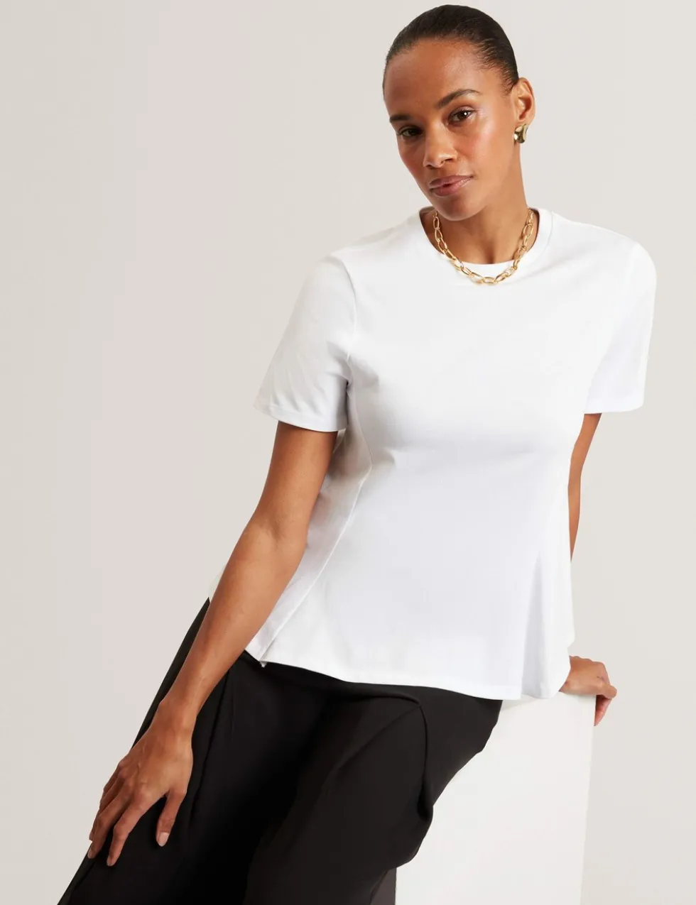 Pure Cotton Panel Detail Top