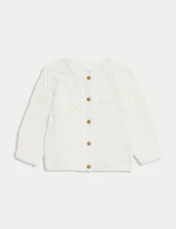 Pure Cotton Patterned Cardigan (0-3 Yrs)