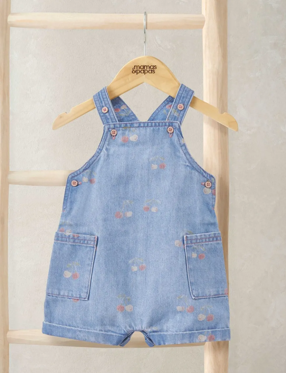 Pure Cotton Patterned Dungarees (0-3 Years)