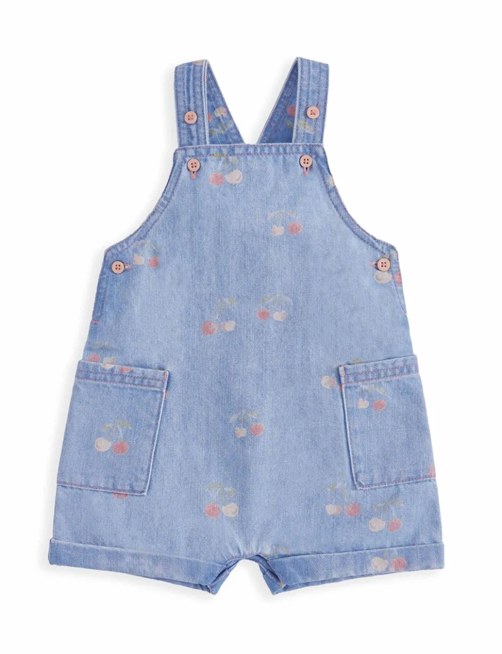 Pure Cotton Patterned Dungarees (0-3 Years)