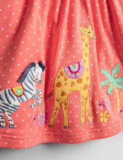 Pure Cotton Patterned Round Neck Dress