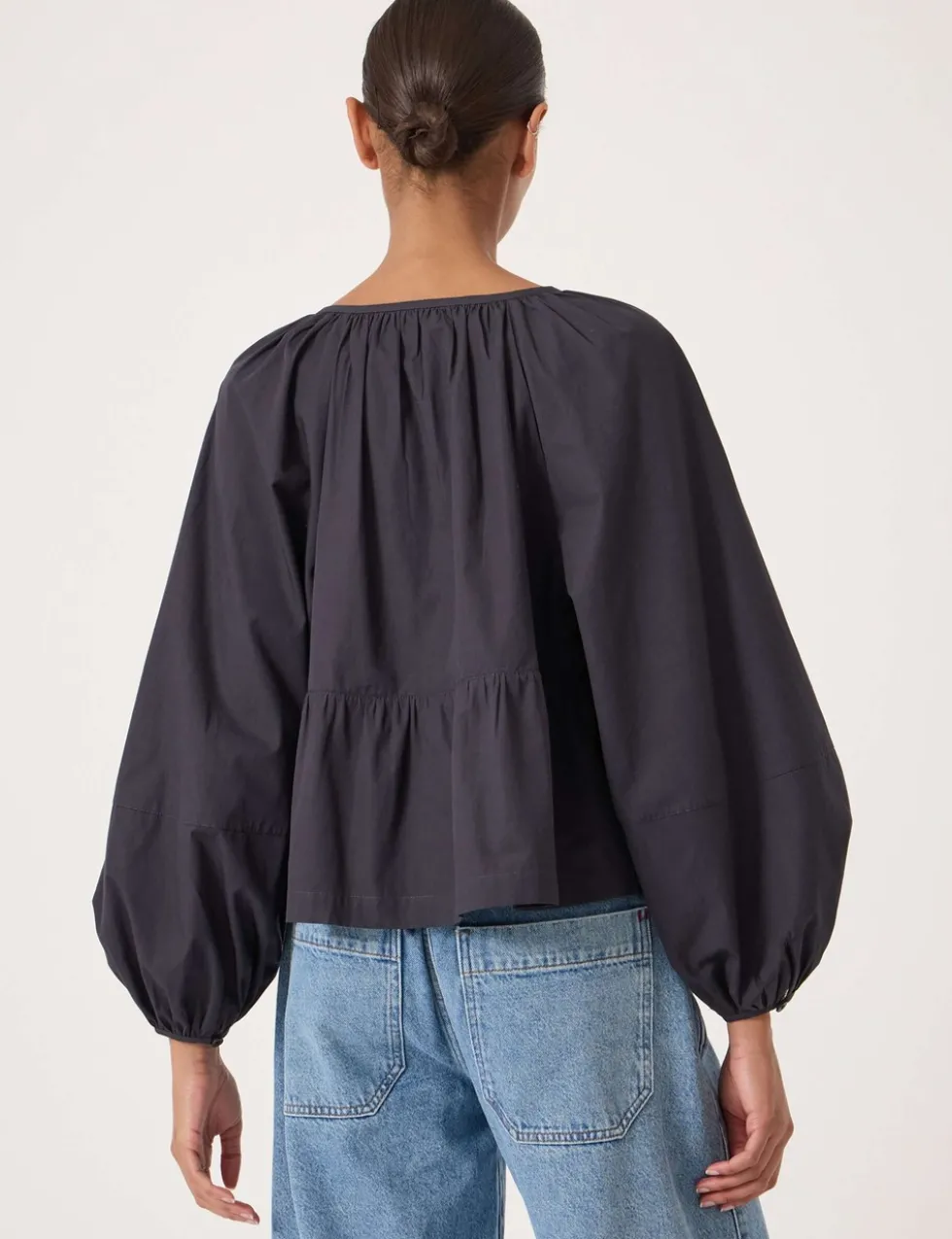 Pure Cotton Peplum Blouse