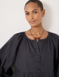 Pure Cotton Peplum Blouse