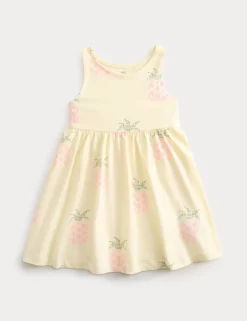 Pure Cotton Pineapple Print Dress (2-8 Yrs)