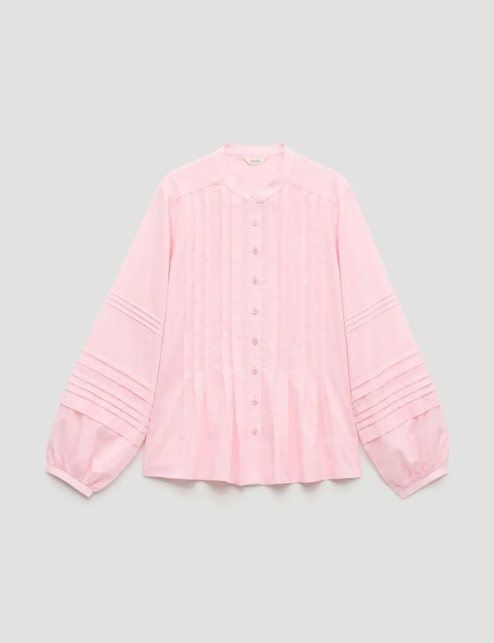 Pure Cotton Pintuck Detail Blouse